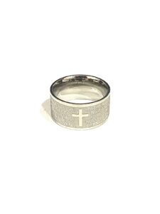 Anillo padre nuesto #7 alto acero inox