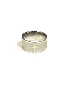 Anillo padre nuestro #7 acero inox