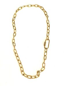 Collar de acero inox broche cilindro 52cm