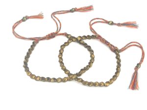 Pack de 2 Pulseras de Hilo Multicolor con Cobre (disminuye dolores articulares según la medicina oriental) 16cm ajustable a 28cm