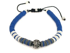 Pulsera Pucca (aleación) ajustable a 24cm azul gris